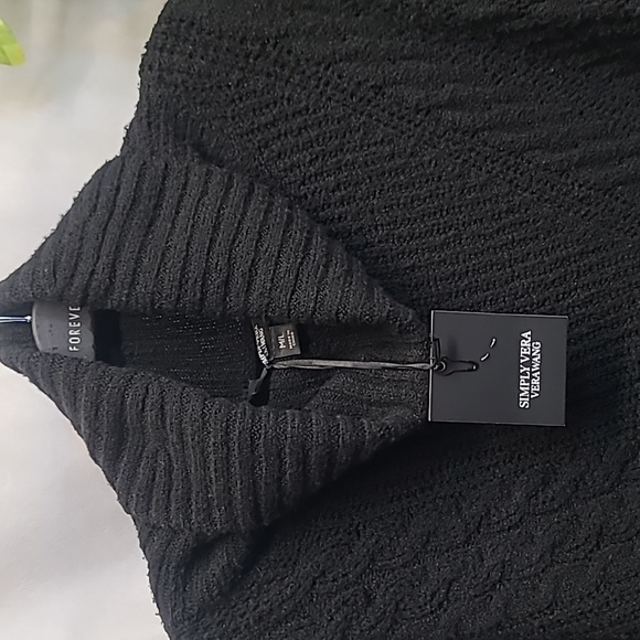 Women's Simply Vera Vera Wang Traveling Cable-Knit Poncho Sweater - Picture 4 of 13